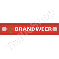 Autobord BRANDWEER & LOGO zuignap 50x10cm